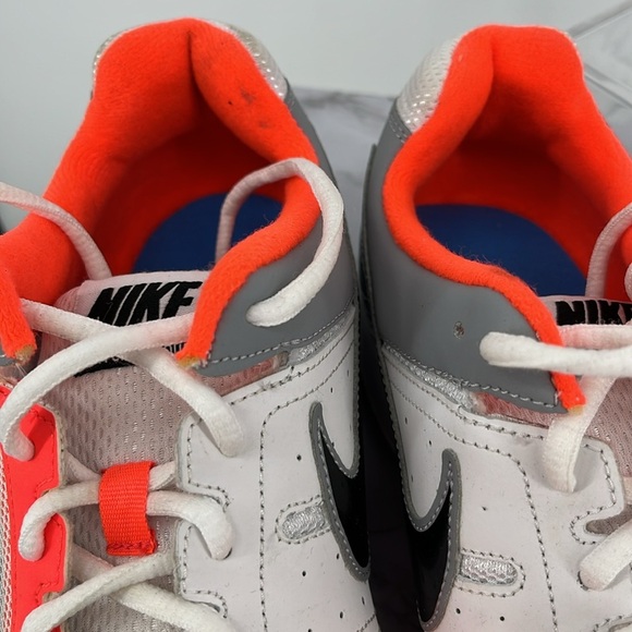 NIKE AIR CAGE COURT Sneakers Sz 13 White‎ Neon Coral Athletic Running Casual - Picture 8 of 10